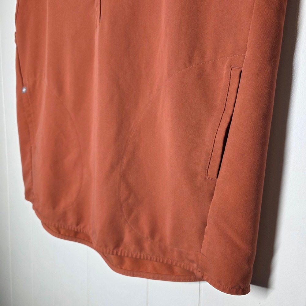 FIGS Rafaela Scrub Top Medium Clay Rust Mandarin Collar WXXSW1003N Womens - Picture 8 of 11